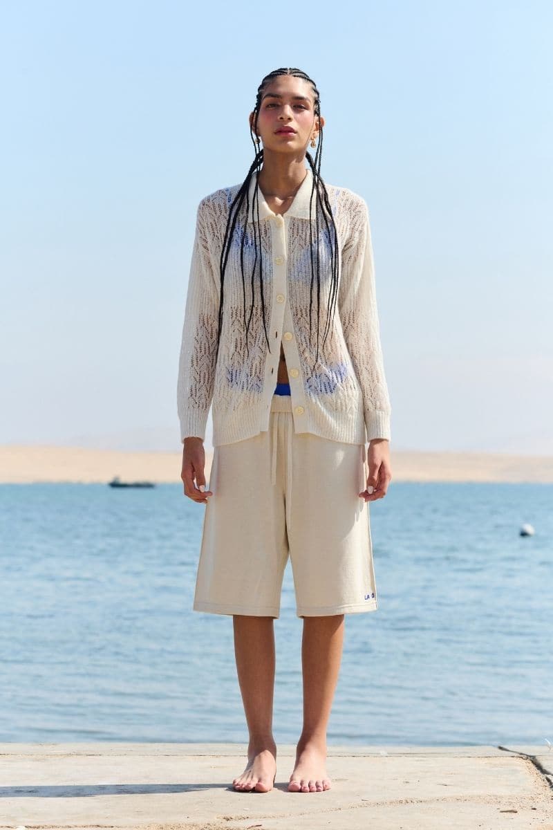 CREAM ARAÑITA COLLARED CARDIGAN | La Granni | CULT MIA