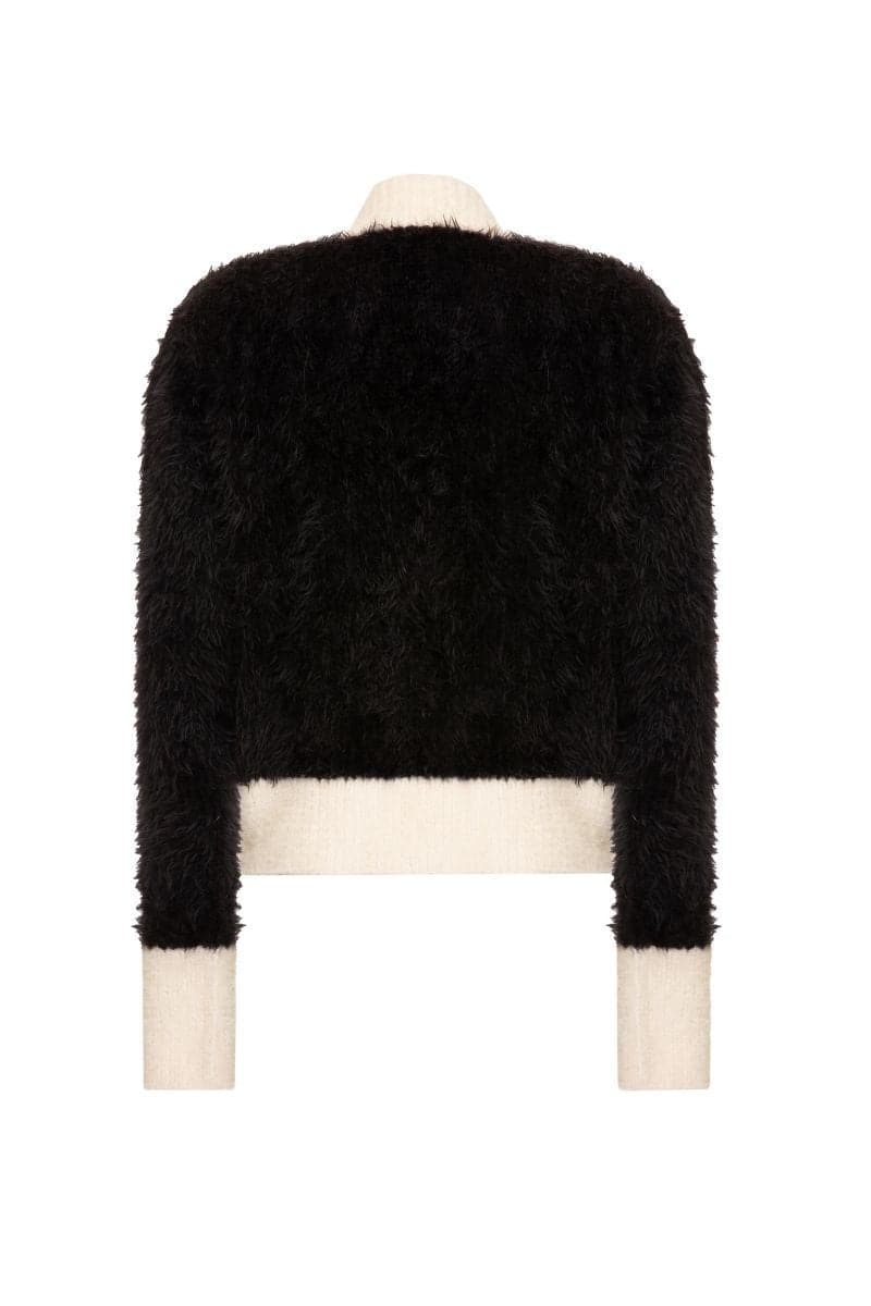 CLASSIC FLUFFY BLACK CARDIGAN | Lalo | CULT MIA