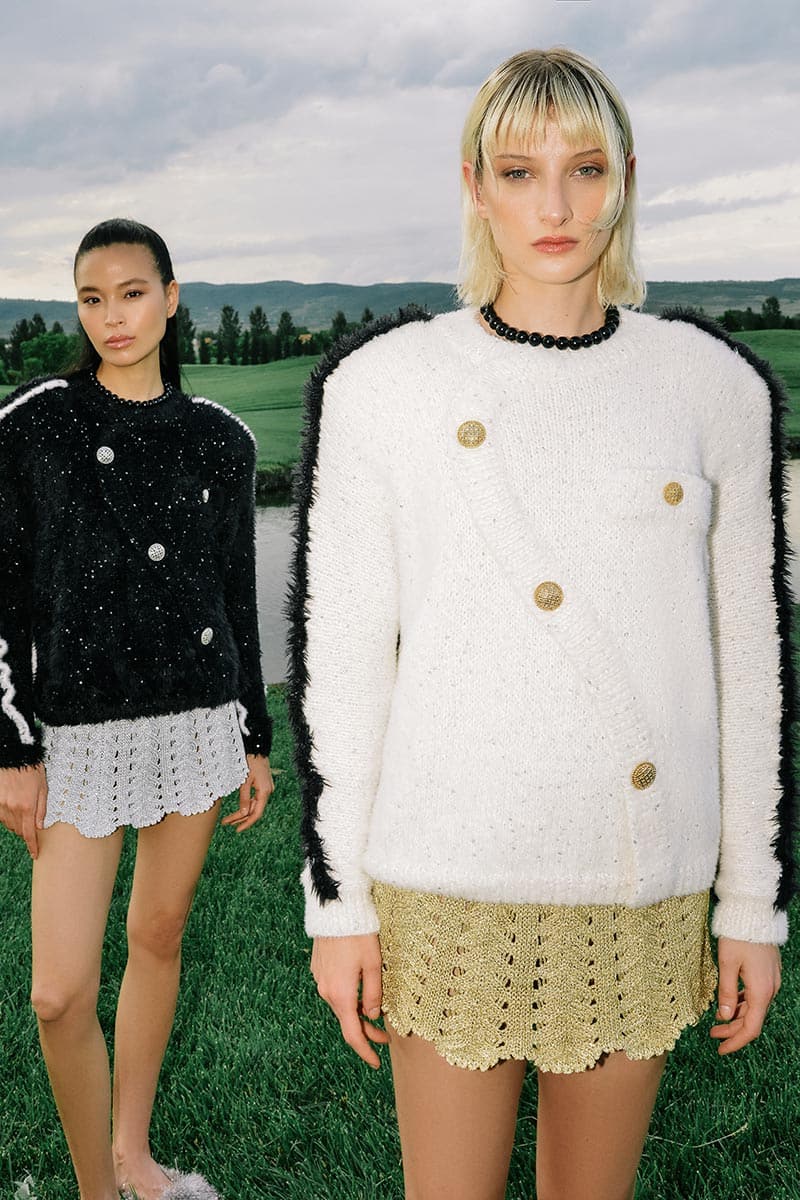 FLUFFY GOLD BUTTON WHITE SWEATER | Lalo | CULT MIA