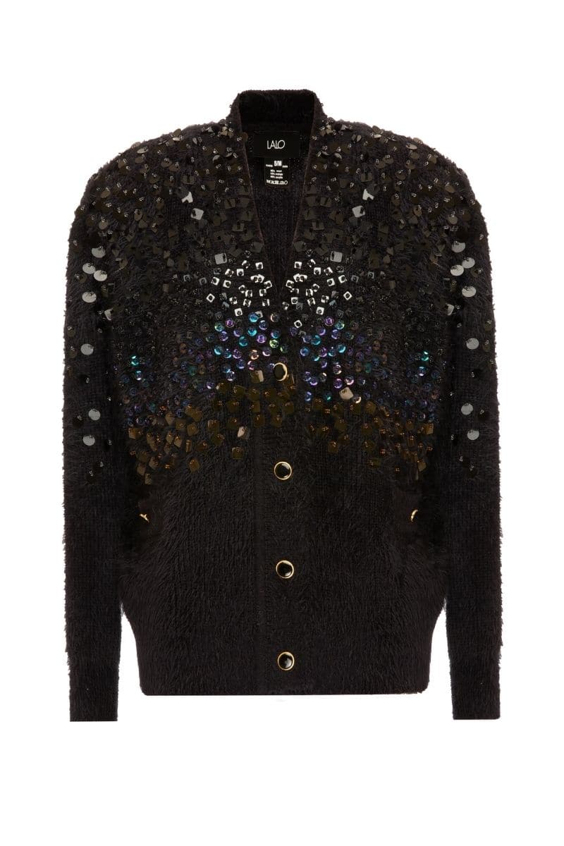 KNITTED BLACK SEQUIN SET | Lalo | CULT MIA