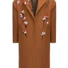 Lalo Tan Bouquet Coat in size XS, stylish tan coat with floral bouquet design, suitable for cold weather.