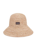 Beige natural bucket hat by LE SH KA, featuring a wide brim and casual style perfect for sun protection and outdoor wear.