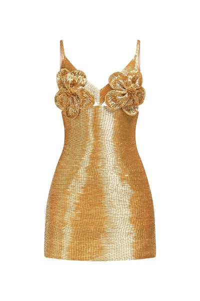 Le Thanh HOA Golden Floral Mini Dress | Cult Mia Le Thanh HOA Golden Floral Mini Dress | Cult Mia
