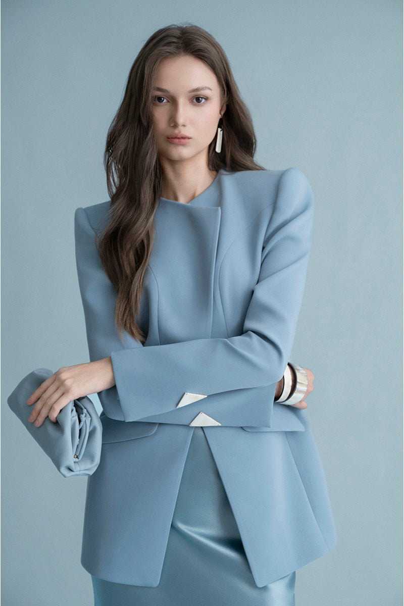 Blue Berlin jacket by Lekieu, stylish men's outerwear with a modern fit and sleek design, shown on a neutral background.