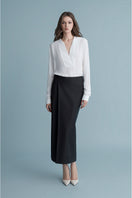 White Dalston shirt by Lekieu, showcasing a classic button-down design with a crisp collar and clean fabric.