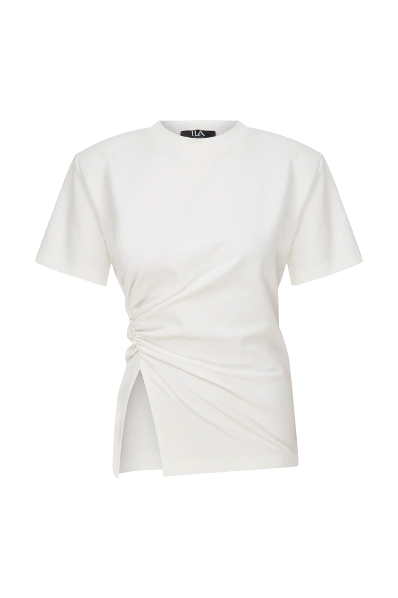 LILIA DRAPED T SHIRT