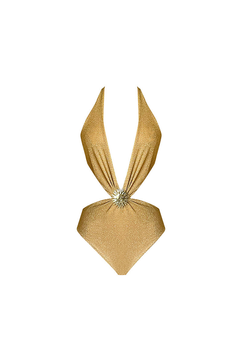 GLINDA SWIMSUIT IN GOLD - CULT MIA