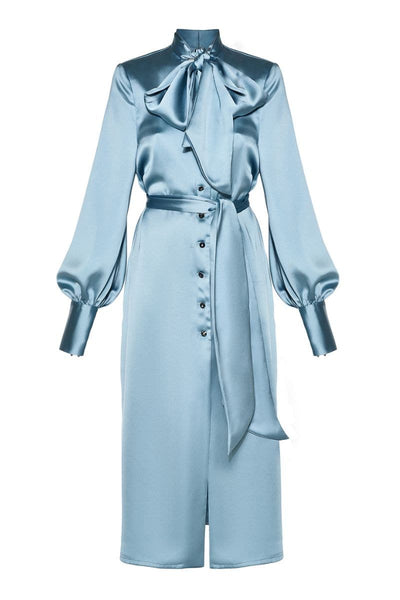 AQUA LONG SLEEVE MIDI DRESS | CULT MIA | Liya AQUA LONG SLEEVE MIDI DRESS | CULT MIA | Liya