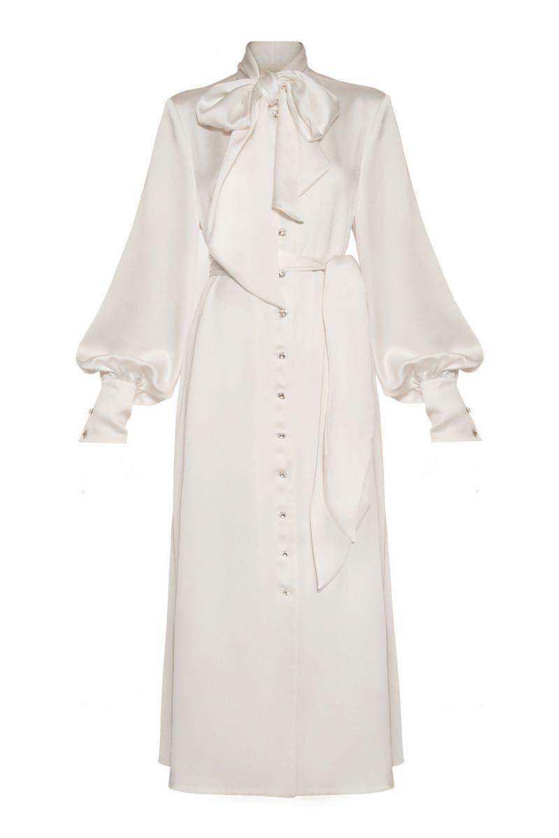 CULT MIA X LIYA IVORY MIDI DRESS - CULT MIA