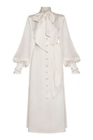 Liya Cult Mia X Liyah ivory midi dress, stylish maxi dress with elegant flowy fabric and adjustable straps, perfect for summer occasions.