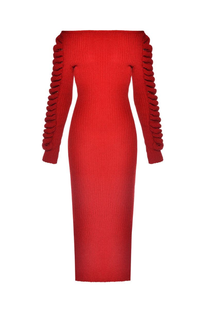 RUBY KNITTED MIDI DRESS | Liya | CULT MIA