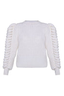 Liya white turtleneck sweater with a cozy fit, featuring a classic design and soft knit fabric.
