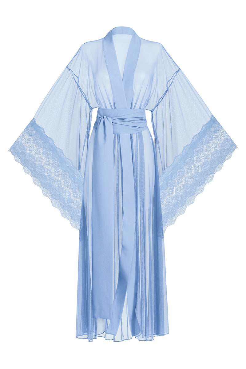 BLUE MESH KIMONO