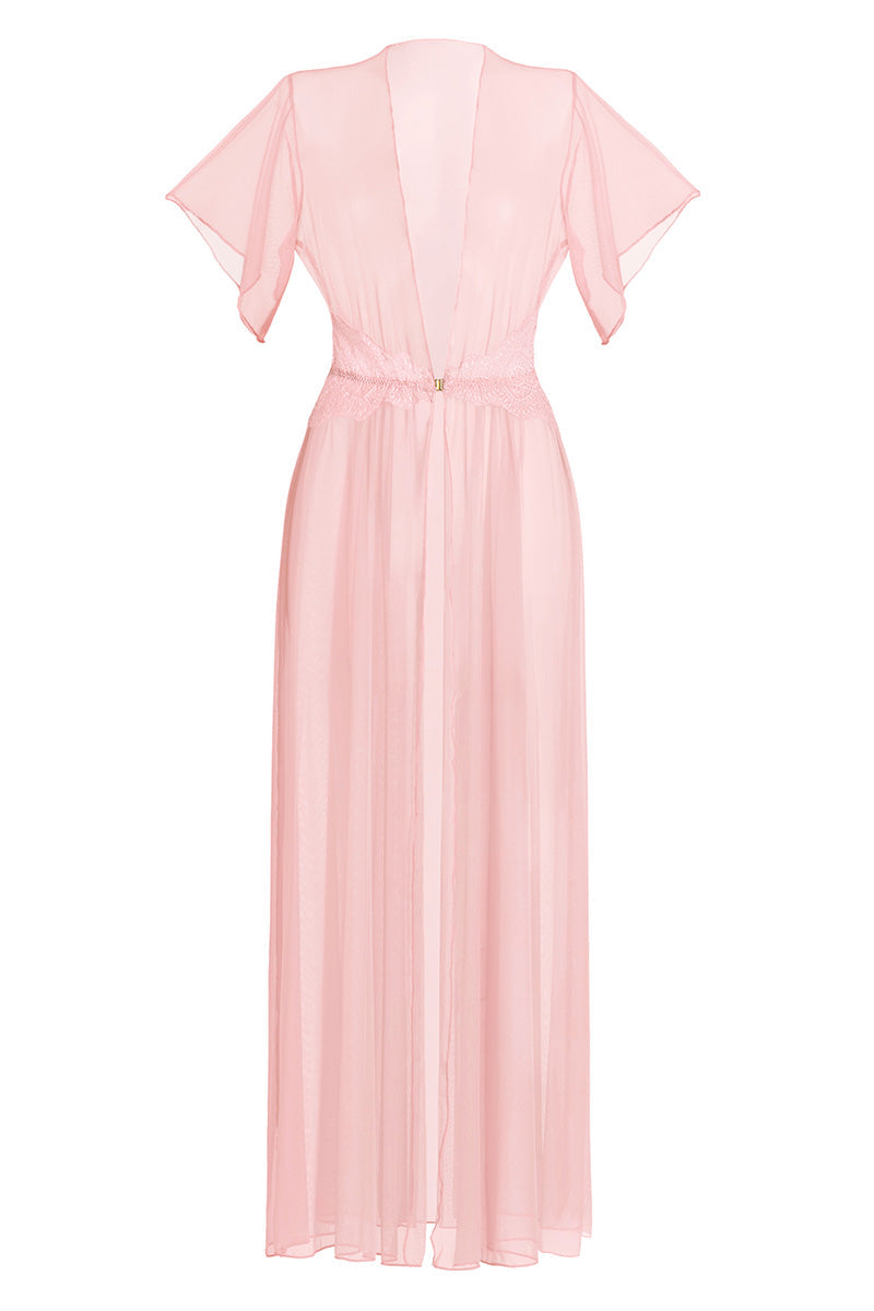 PINK MERMAID CAP SLEEVED SILK ORGANZA MIDI DRESS | CULT MIA
