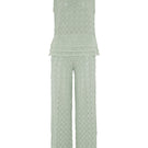 Vorn Design LORIA co-ords set in pistachio color, featuring a stylish matching top and pants ensemble.