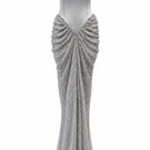 Urban Muse Lumera grey gown featuring a flowing design with elegant fabric and a sophisticated, stylish silhouette.
