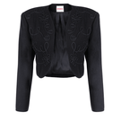 Señorita black blazer jacket labeled Maria, tailored fit with lapel collar and long sleeves, stylish women's blazer for formal or casual wear.