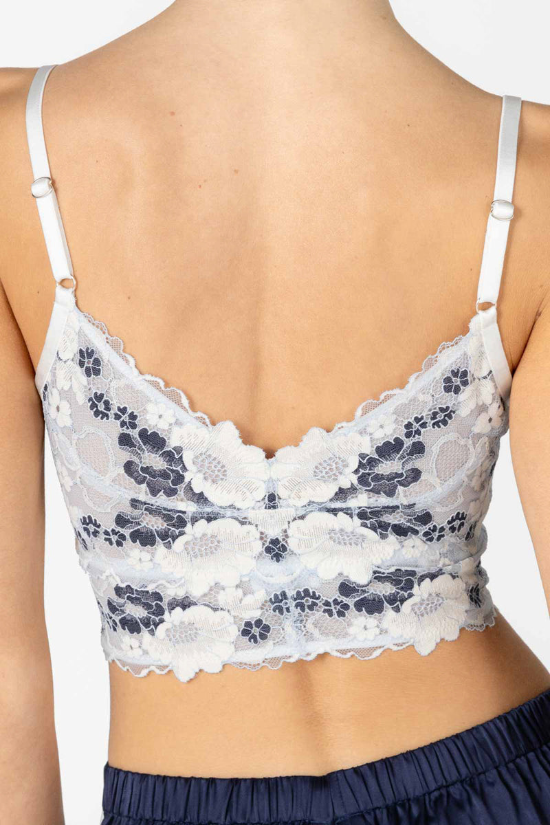 NK IMODE Marisa Charming BS bandeau bralette in ivory with delicate lace details and soft fabric for comfortable wear.