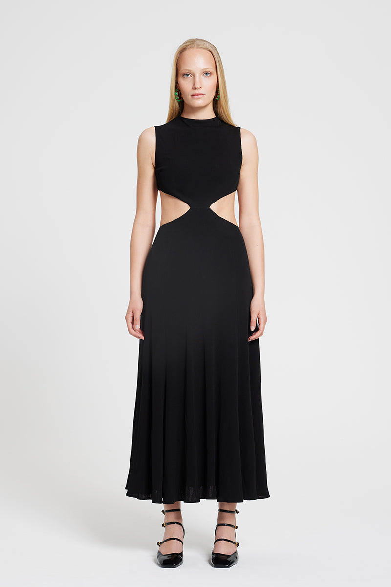 marlow midi dress MARLOW SWEETHEART PUFF SLEEVE RUCHED MIDI DRESS