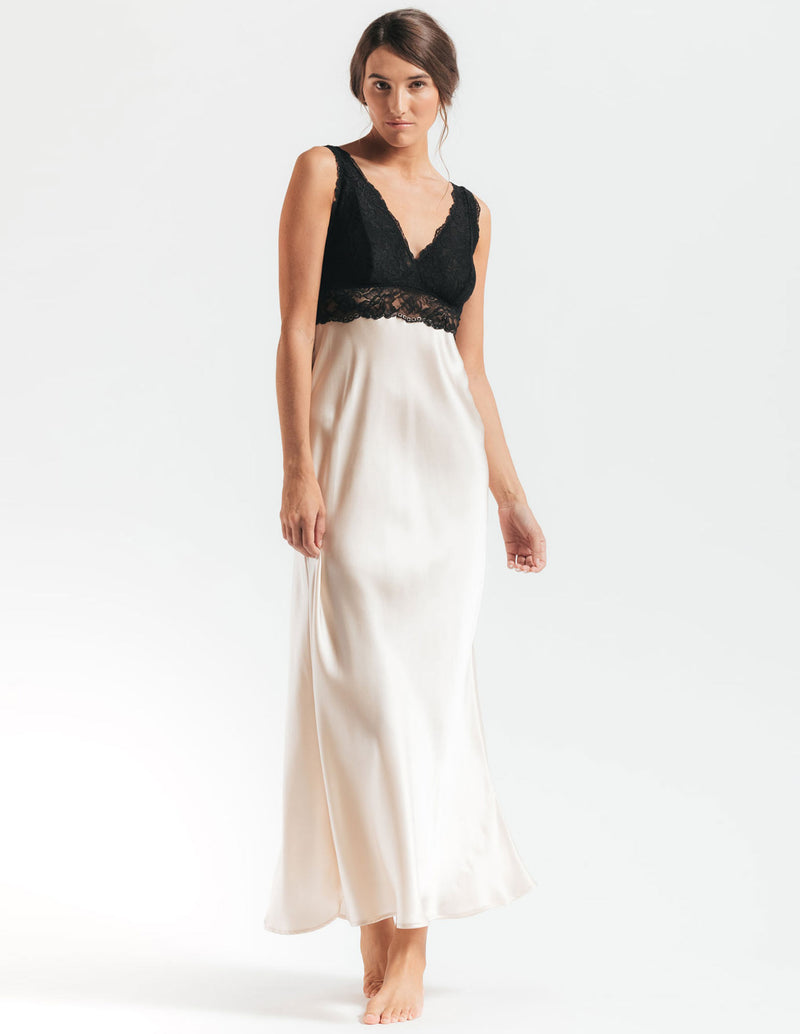 MORGAN ICONIC BUST-SUPPORT LONG SILK GOWN - CULT MIA