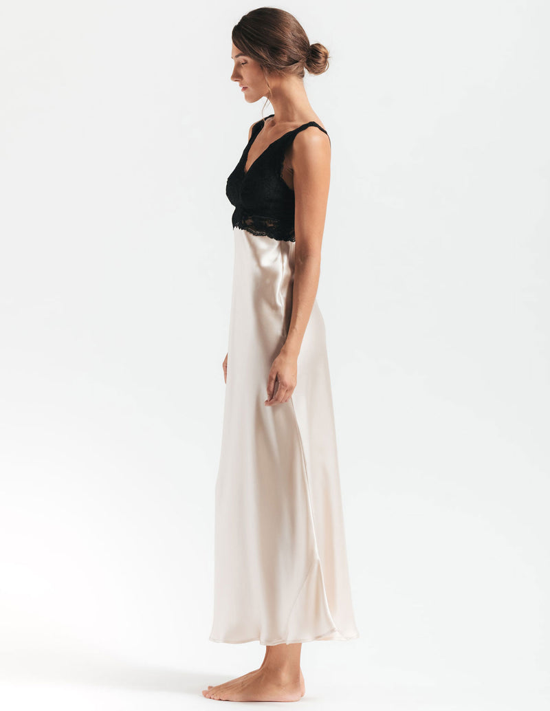MORGAN ICONIC BUST-SUPPORT LONG SILK GOWN - CULT MIA