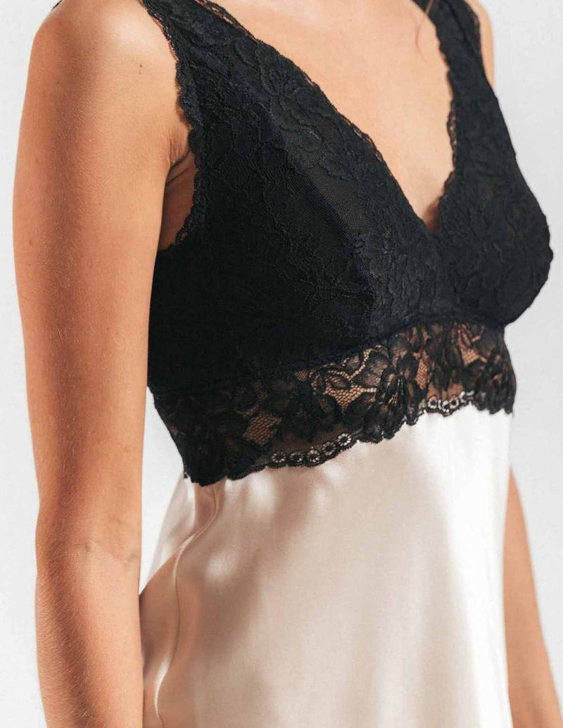 MORGAN ICONIC BUST-SUPPORT LONG SILK GOWN - CULT MIA