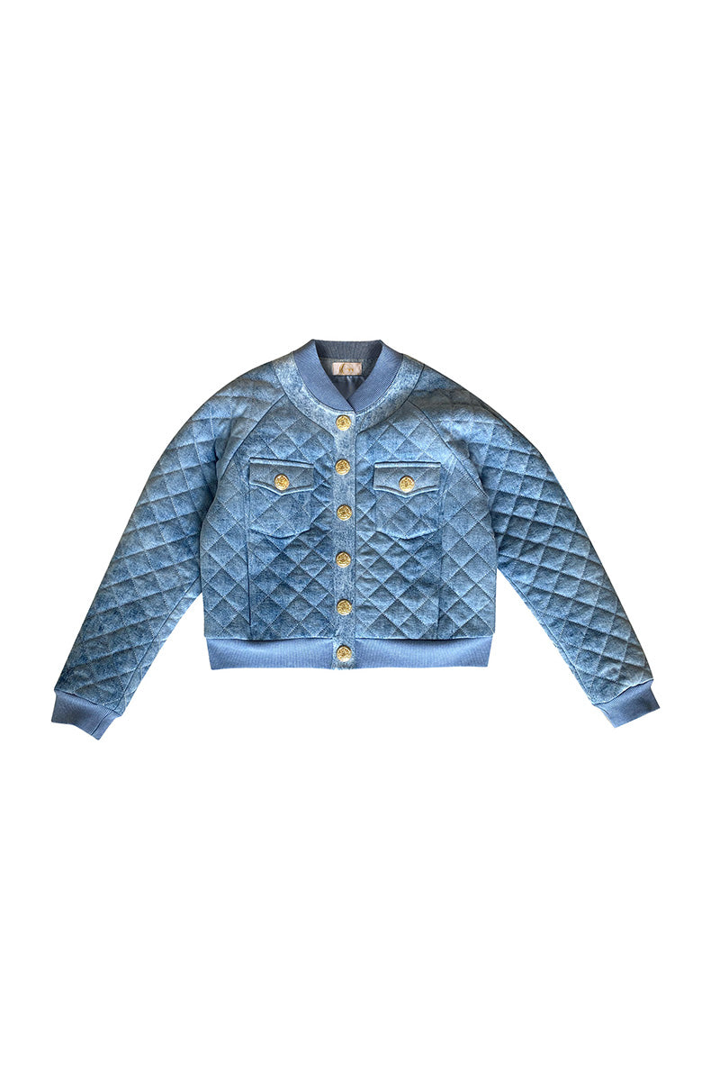 MEGGY DENIM BOMBER JACKET - CULT MIA