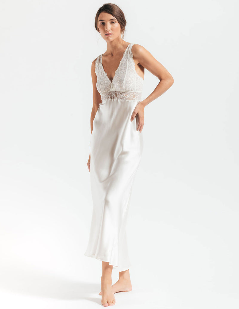 MORGAN ICONIC BUST-SUPPORT LONG SILK GOWN - CULT MIA