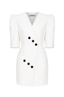 Izakova Mila blazer dress in off-white, mini length with structured design and tailored fit, stylish for casual or semi-formal occasions.
