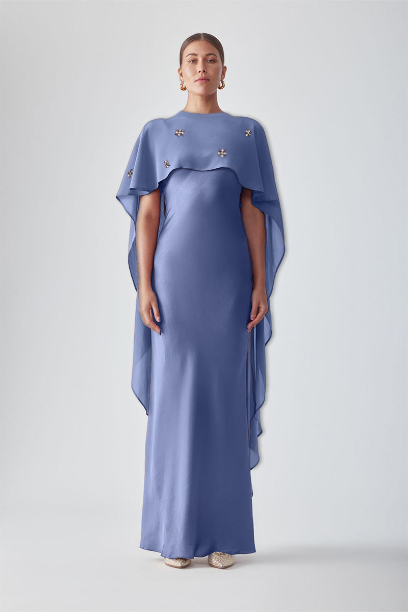 FIZA EMBELLISHED CAPE AND MASTANI MAXI SLIP SET