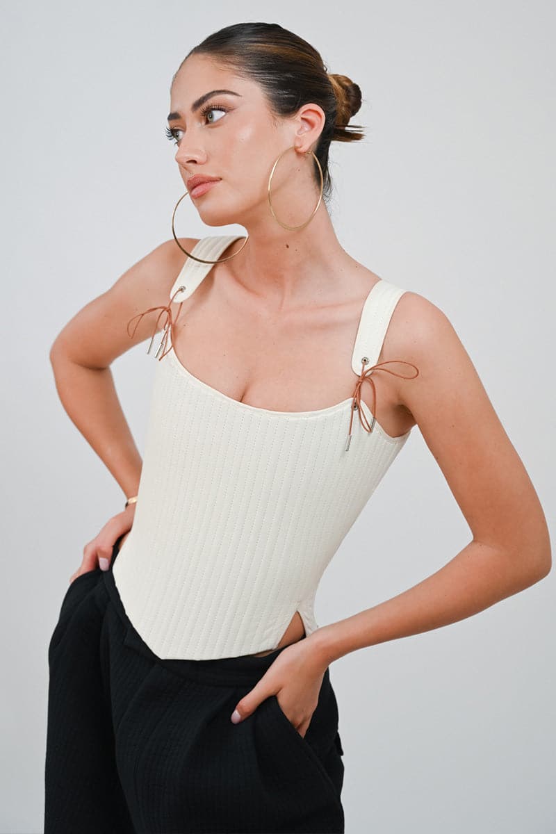 TUDOR CORSET IN SNOW - CULT MIA