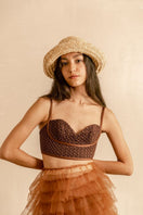 Modern Monarchie Maya straw bucket hat in natural color, stylish wide-brim hat with breathable woven design.