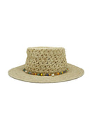 Modern Monarchie Millie straw bucket hat in natural color, stylish sun hat with wide brim for casual and outdoor wear.