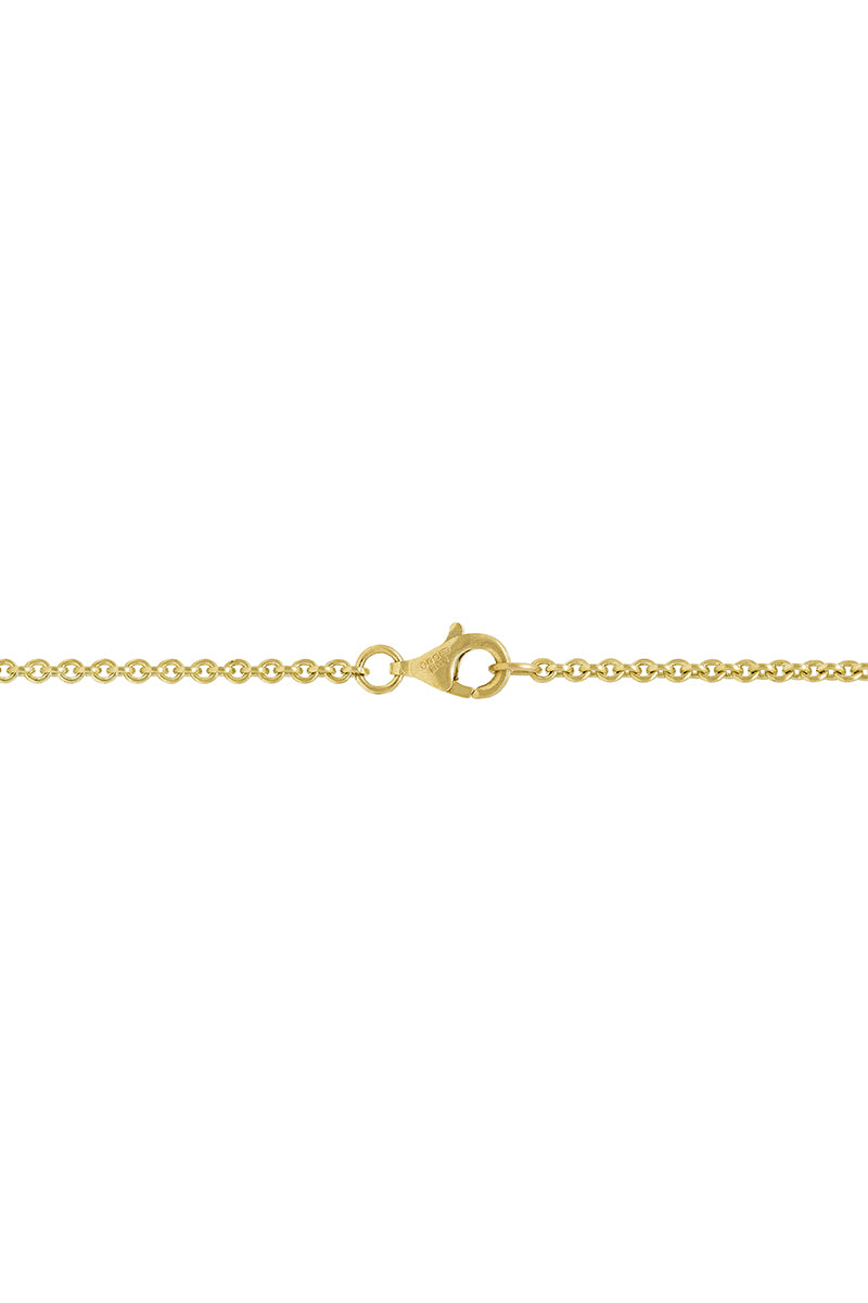 Close-up of EDXÚ Morse Bridge Necklace in matte gold with diamond accents, showcasing its elegant design and detailed craftsmanship.
