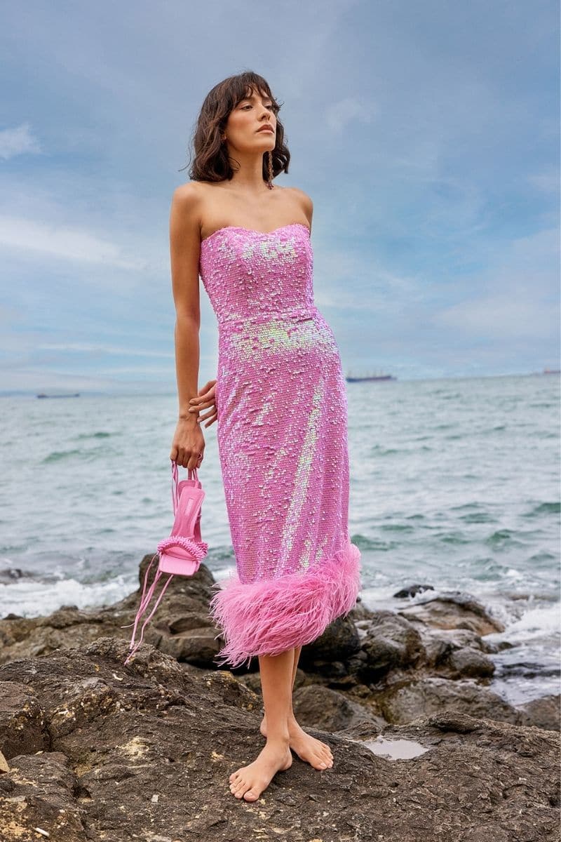 AMARA BARBIE PINK SEQUIN DRESS | CULT MIA | Nana Gotti AMARA BARBIE PINK SEQUIN DRESS | CULT MIA | Nana Gotti