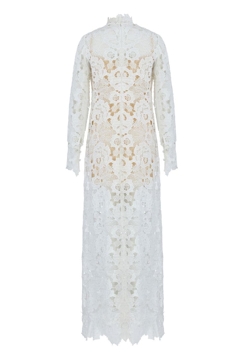 HOLLY WHITE LACE MAXI DRESS | Nana Gotti | CULT MIA