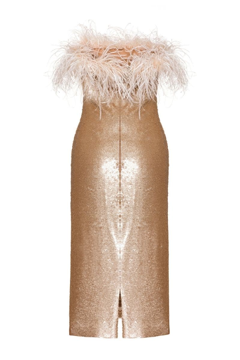 MARISOL CHAMPAGNE SEQUIN DRESS | Nana Gotti | CULT MIA