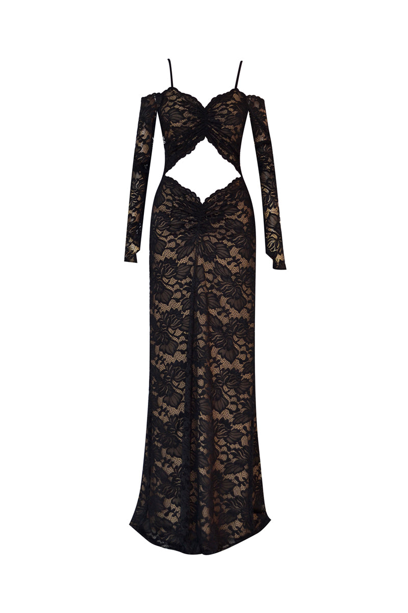 NARA LACE CUTOUT GOWN