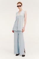 Vorn Design Nautica set in Iceberg co-ords featuring a stylish matching top and pants in cool iceberg blue fabric.