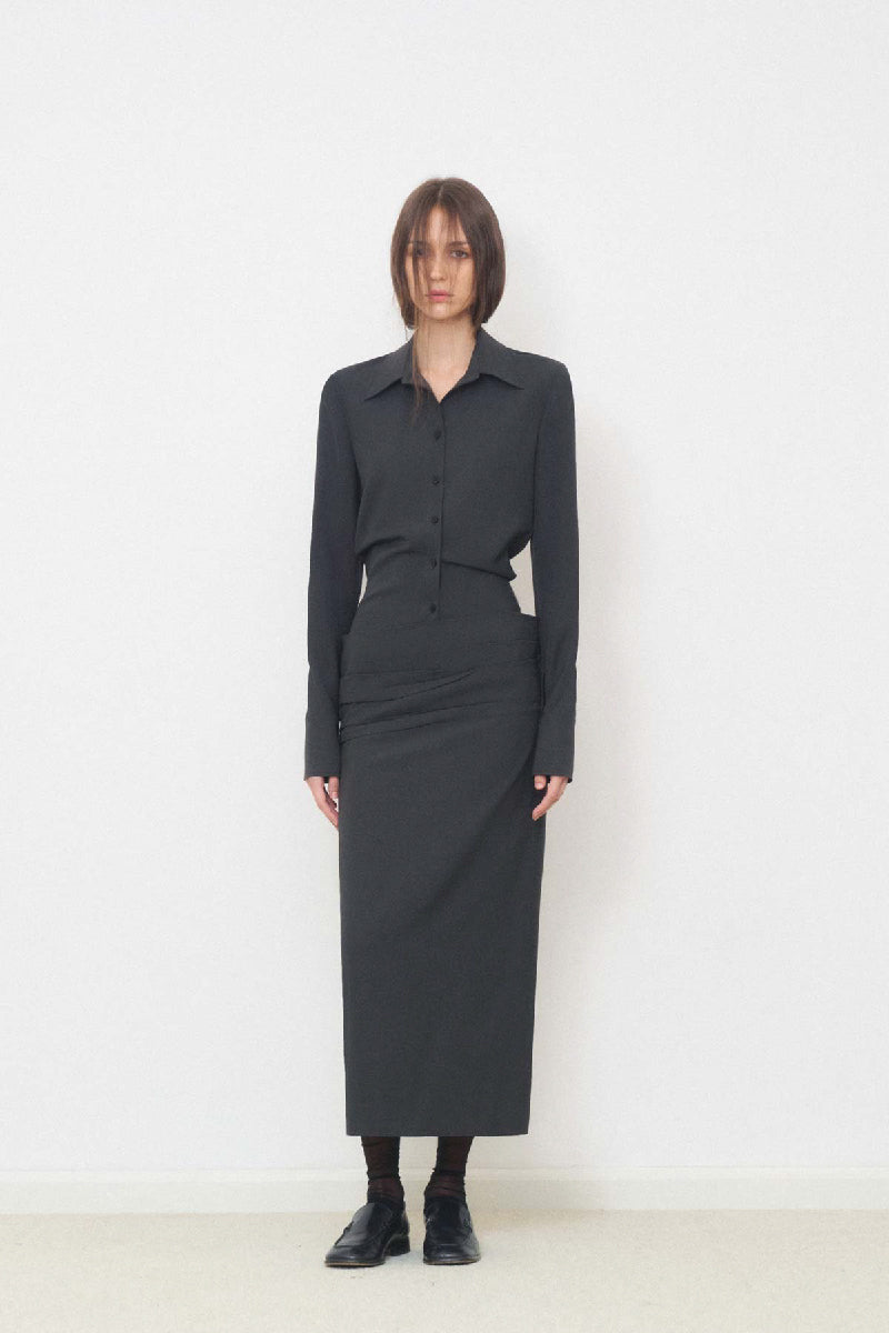 FITTED SHIRT IN BLACK - CULT MIA