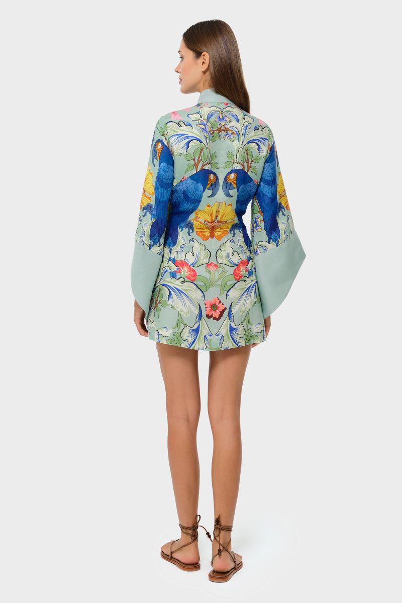 mini yukata dress Carmen Amara Mini Kimono Robe | Vegan Silk