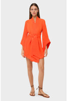 NiLuu Ember Amara mini kimono robe featuring soft fabric, intricate pattern, and relaxed fit, perfect for comfortable loungewear.