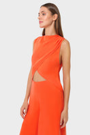 niLuu Ember Jackie Top, stylish women's sleeveless blouse with a fitted design, shown in a natural pose, front view.