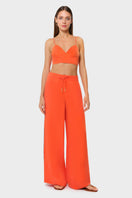 niLuu Ember Lounge Pants, soft and comfortable casual pants with a relaxed fit, shown in a neutral color on a model.