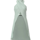 niLuu Jade Liz Cross Halter Top, stylish women's halter top with a cross design, showcased on a mannequin.