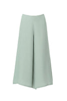 niLuu Jade Palazzo Pants, lightweight flowy pants with wide legs and a relaxed fit, shown in a soft ghost color.