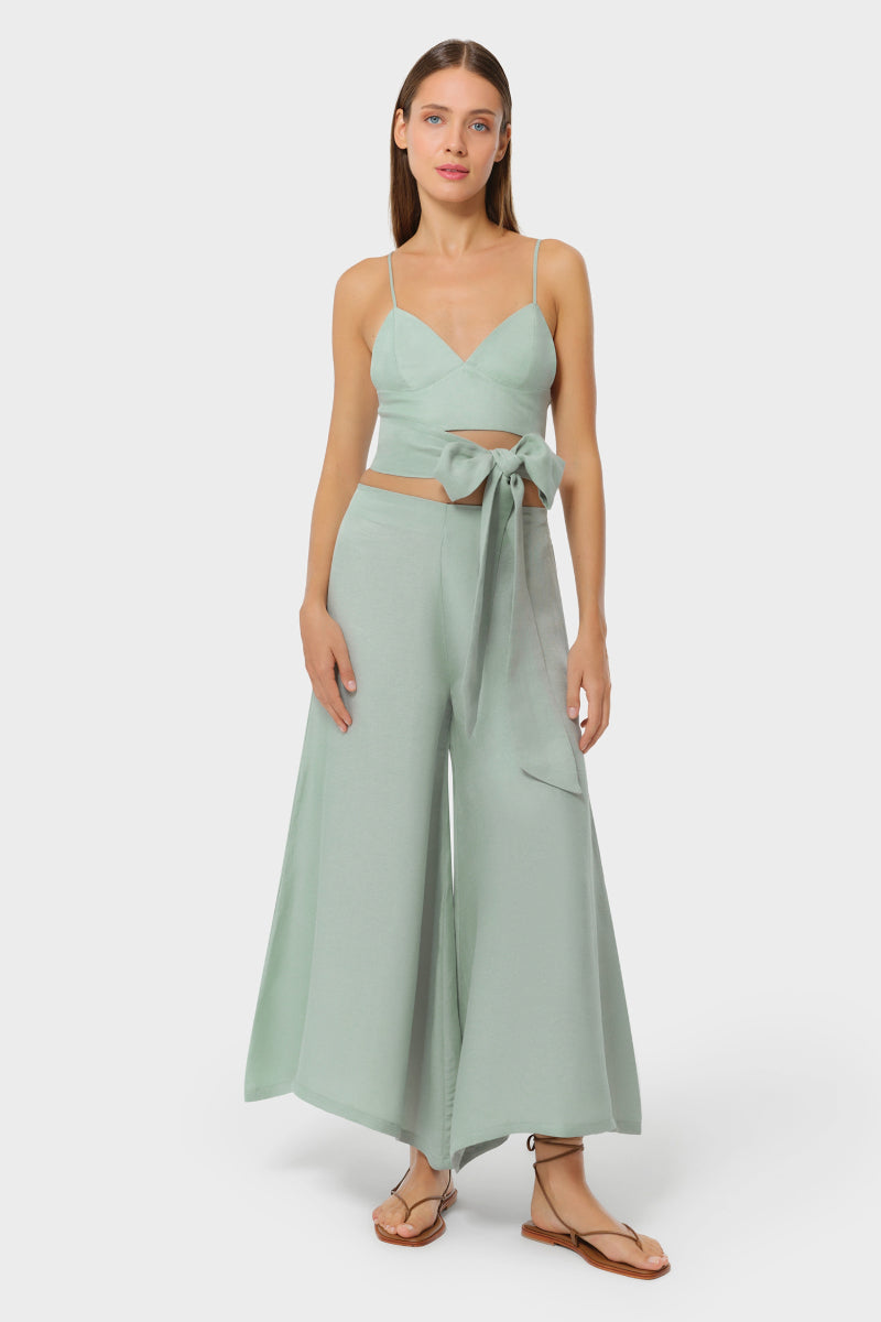 NiLuu jade bralette top with soft fabric and delicate straps, styled on a mannequin. Perfect for casual or layered looks.