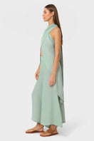 niLuu Jade Liz Cross halter top shown in a stylish design with supportive straps, perfect for trendy summer fashion.