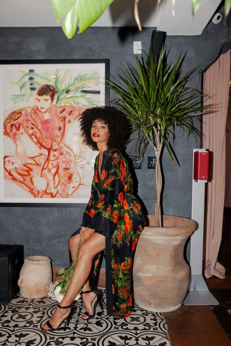 OLIVIA PRINTED VEGAN SILK ROBE | Niluu | CULT MIA