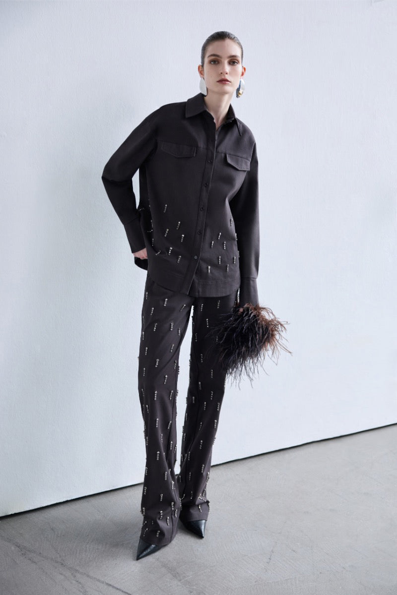 CORA EMBELLISHED TROUSERS